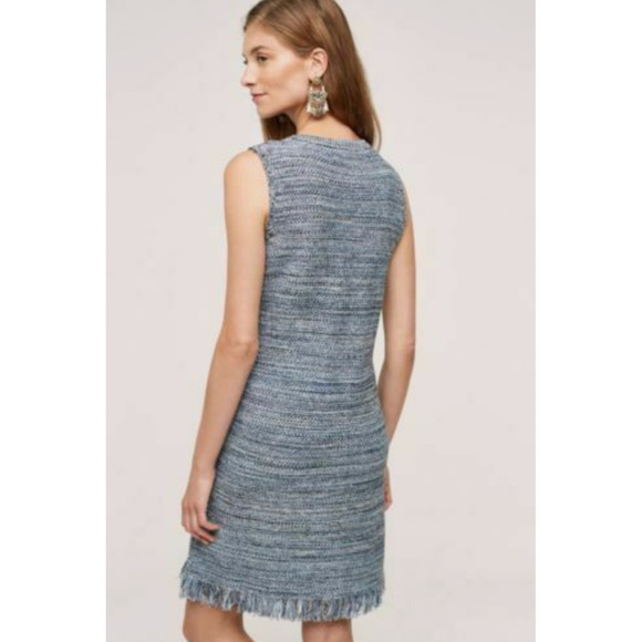 Anthropologie Holding Horses Fringe Sleeveless Knit Dress in Blue, Size XS - Picture 9 of 12